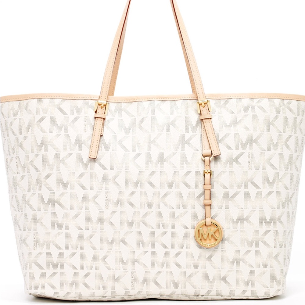 Michael lots Jet Set Logo Medium Travel Tote